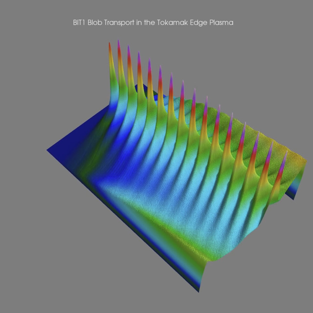 Representation of BIT1 Blob Transport in the Tokamak Edge Plasma
